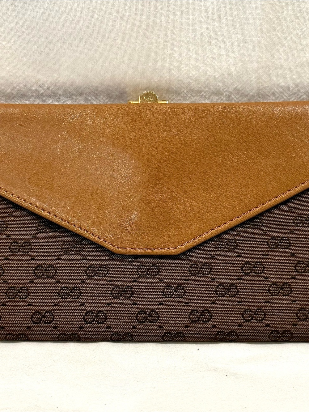 Vintage 1980s Gucci Long Wallet W/ Iconic Mini Interlocking GG Logo - Picture 3 of 13